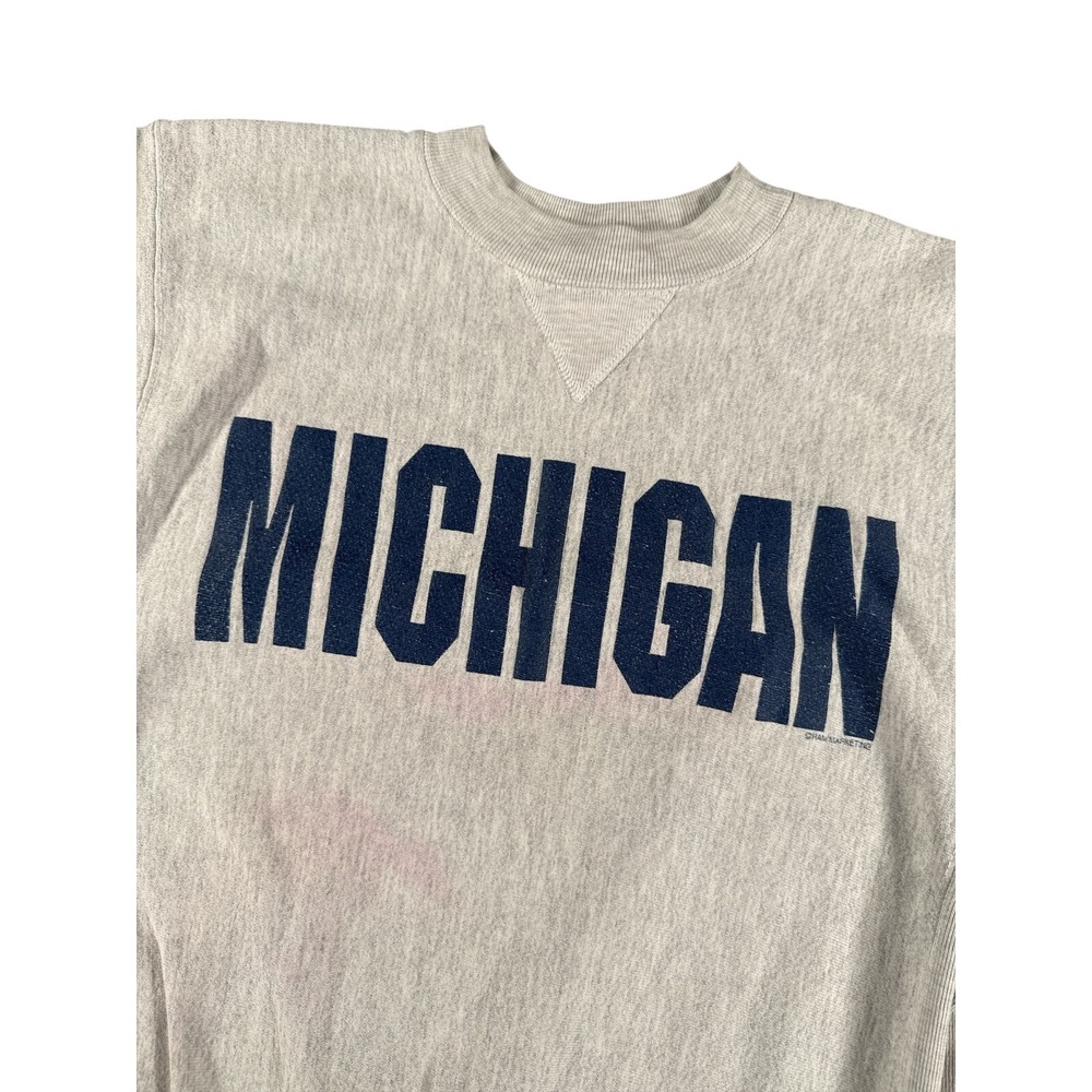 Vintage Champion Reverse Weave University Of Michigan Sweatshirt Mens Medium 80s
